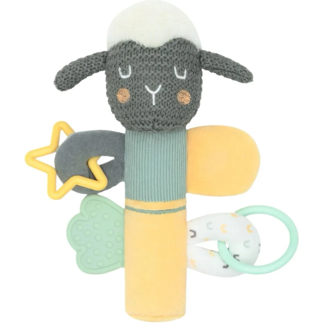 Jucarie de plus cu inel de dentitie KikkaBoo Sleepy Sheep