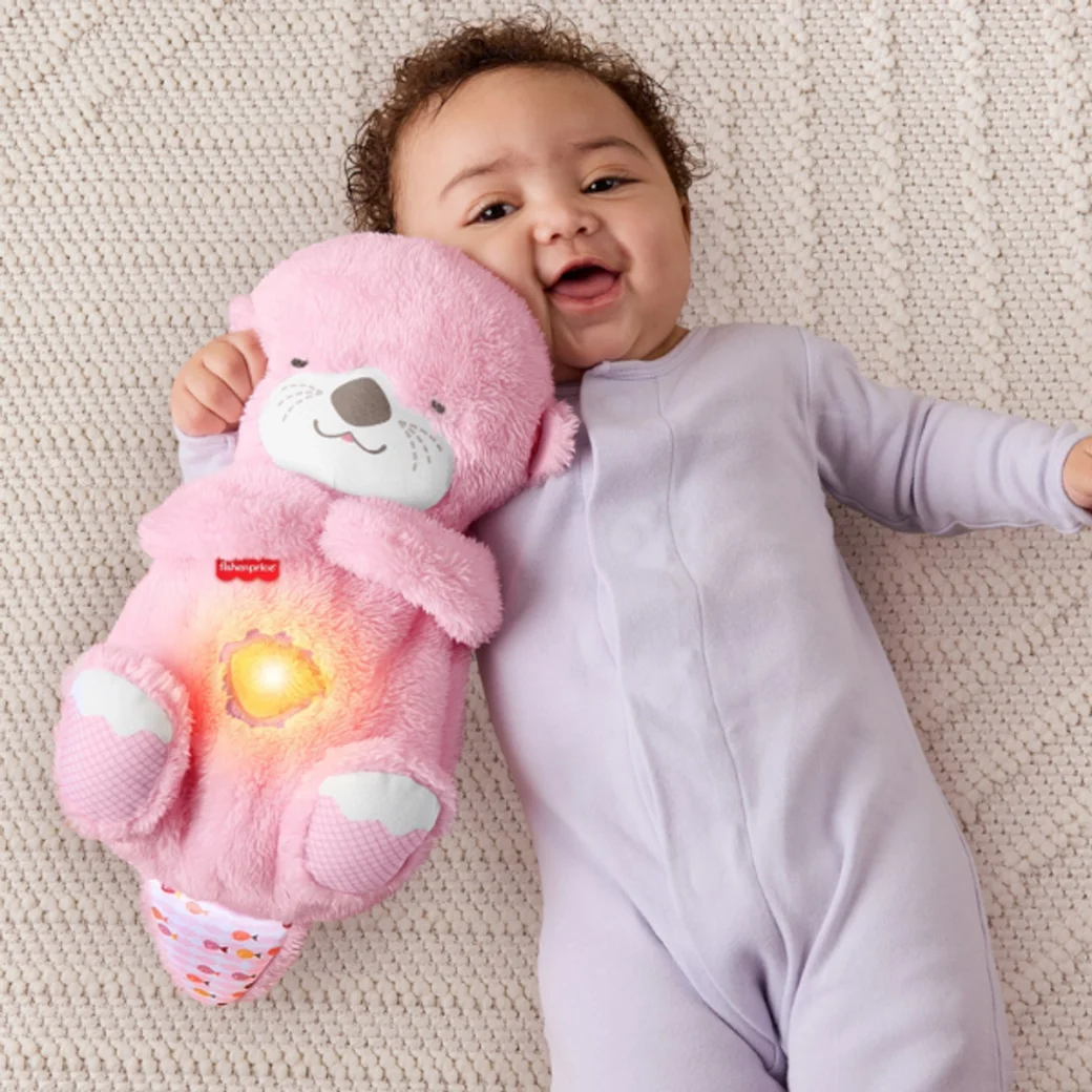 Плюшевая игрушка "Выдра" от Fisher-Price, со светом и звуком, розовая