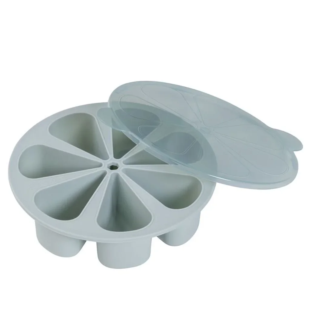 Recipient din silicon cu capac Premaman Green, 7x100 ml
