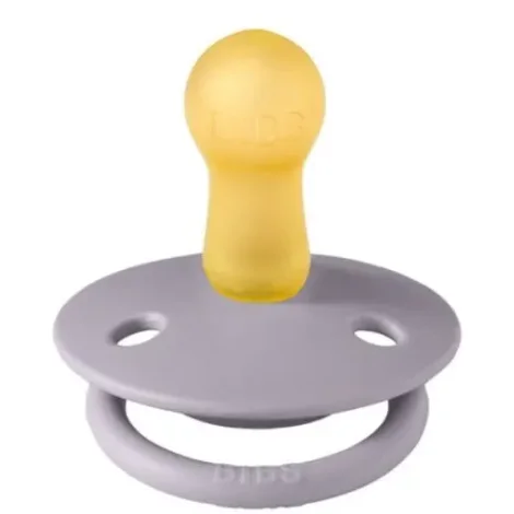 Suzeta rotunda din latex BIBS De Lux Fossil Grey (6-18 luni) foto