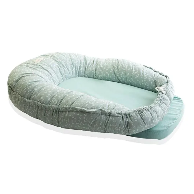 BABYJEM Saltea reductor 5 in 1 BabyNest Cushion Green Flower