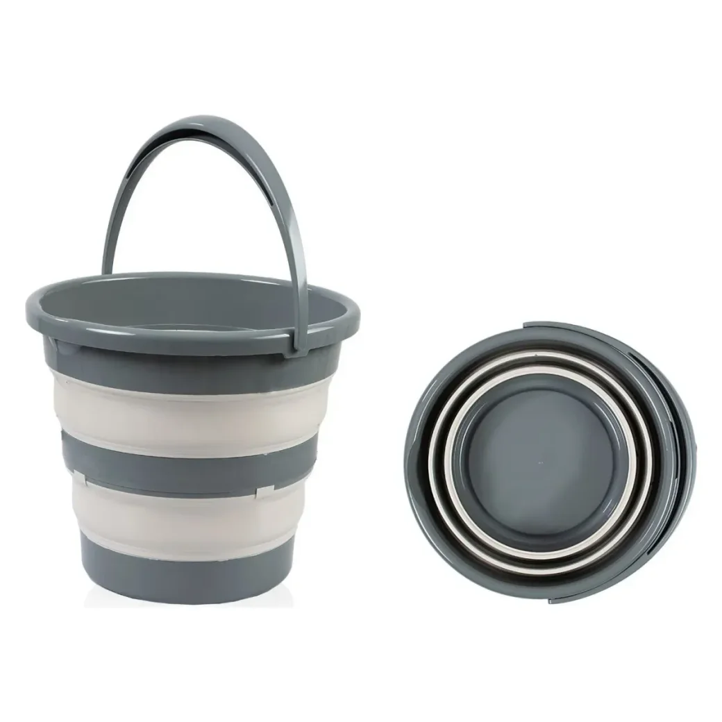 Set pentru baie BabyJem Anthracite cu cadita pliabila, 5 piese foto