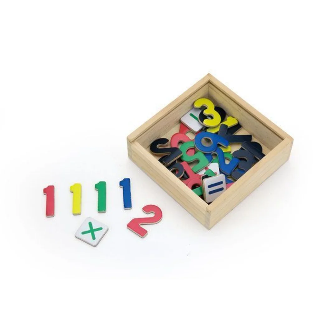 Cifre magnetice colorate, 37 buc