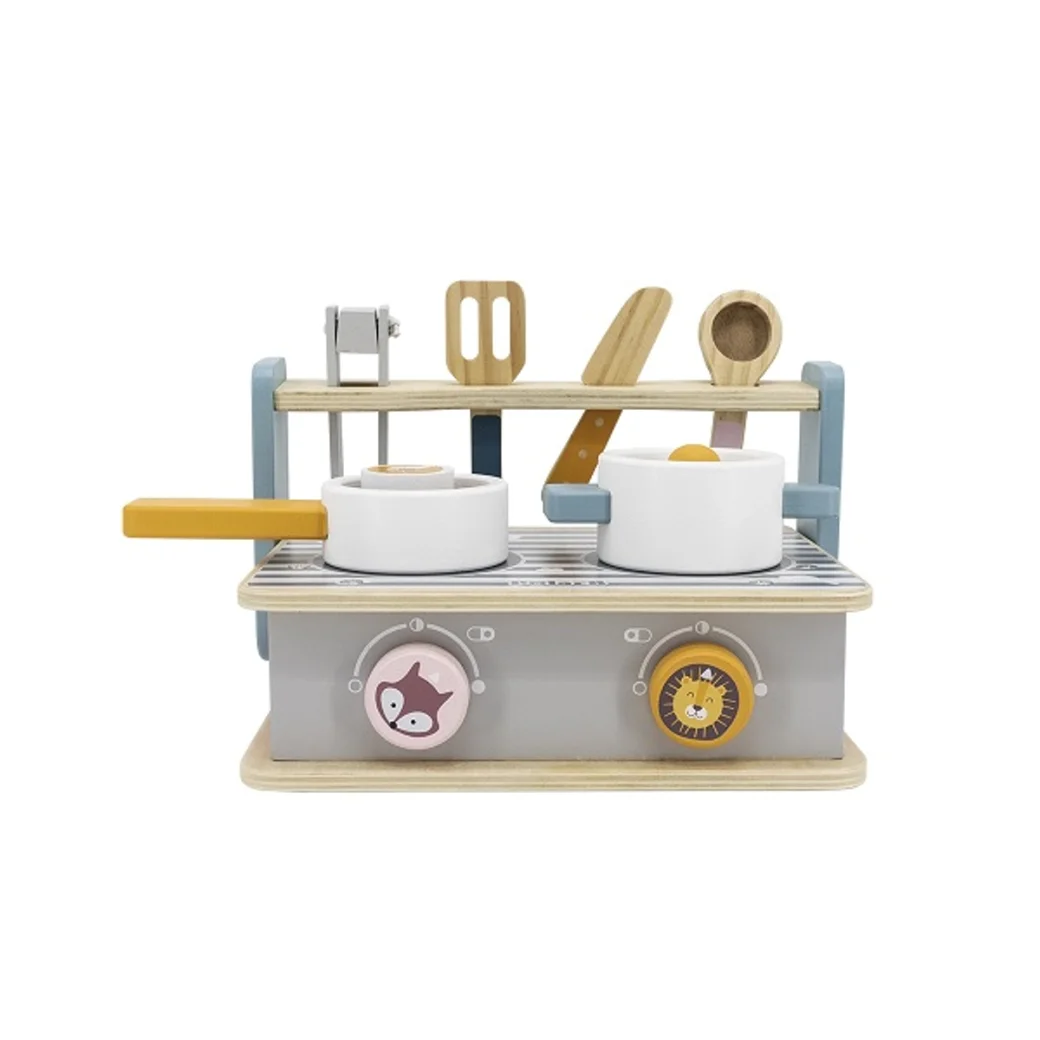 Детская плита с посудой и грилем