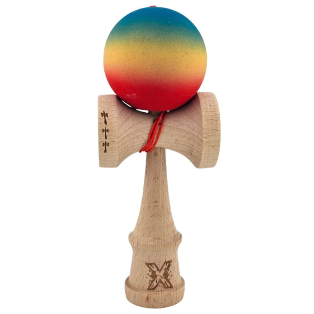 "Kendama X Original", Профессиональная, Flippy, Металлический стержень, Веревка 55 см, Большие Чашки, 7 x 6 x 18 см, градиент