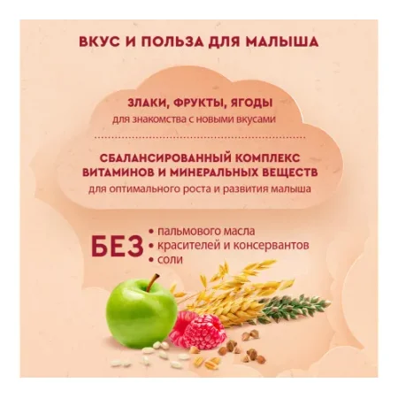 Винни terci cu lapte 5 cereale cu mere si zmeura (6m +) 200 gr.
