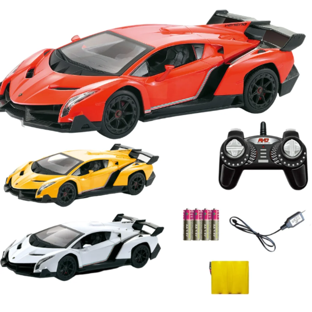 Lamborghini 1:18 cu telecomandă și baterie de 4.8V, 3 culori