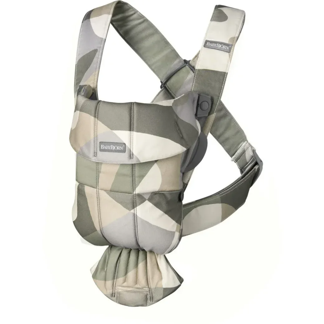 Анатомический мультифункциональный рюкзак-кенгуру BabyBjorn Mini Khaki/Green, хлопок foto