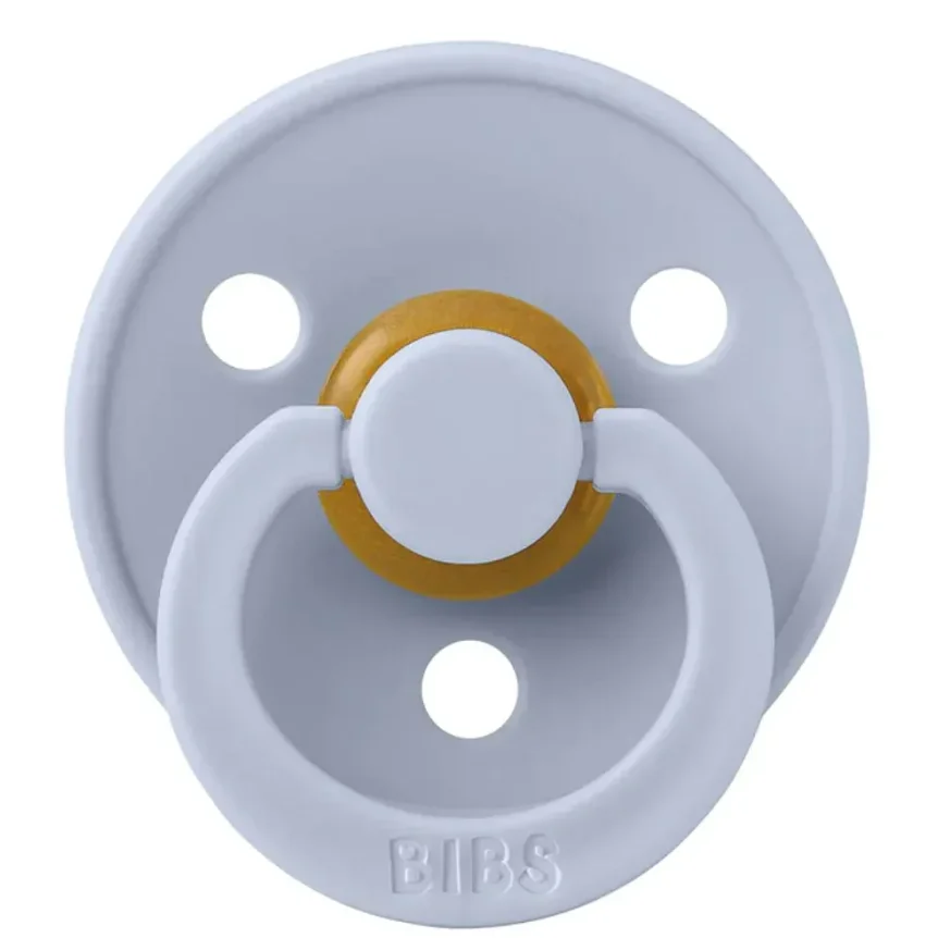 Suzeta rotunda din latex BIBS Dusty Blue (6-18 luni) foto