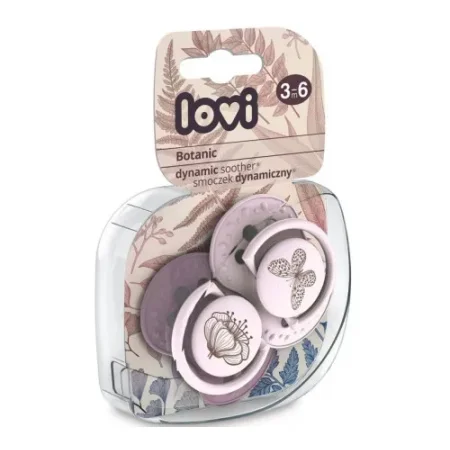lovi 22/870girl Силиконовая динамическая пустышка botanic (3-6 м.) 2 шт.
