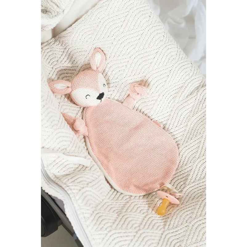 Jucarie textila pentru suzeta Jollein Deer Pale Pink
