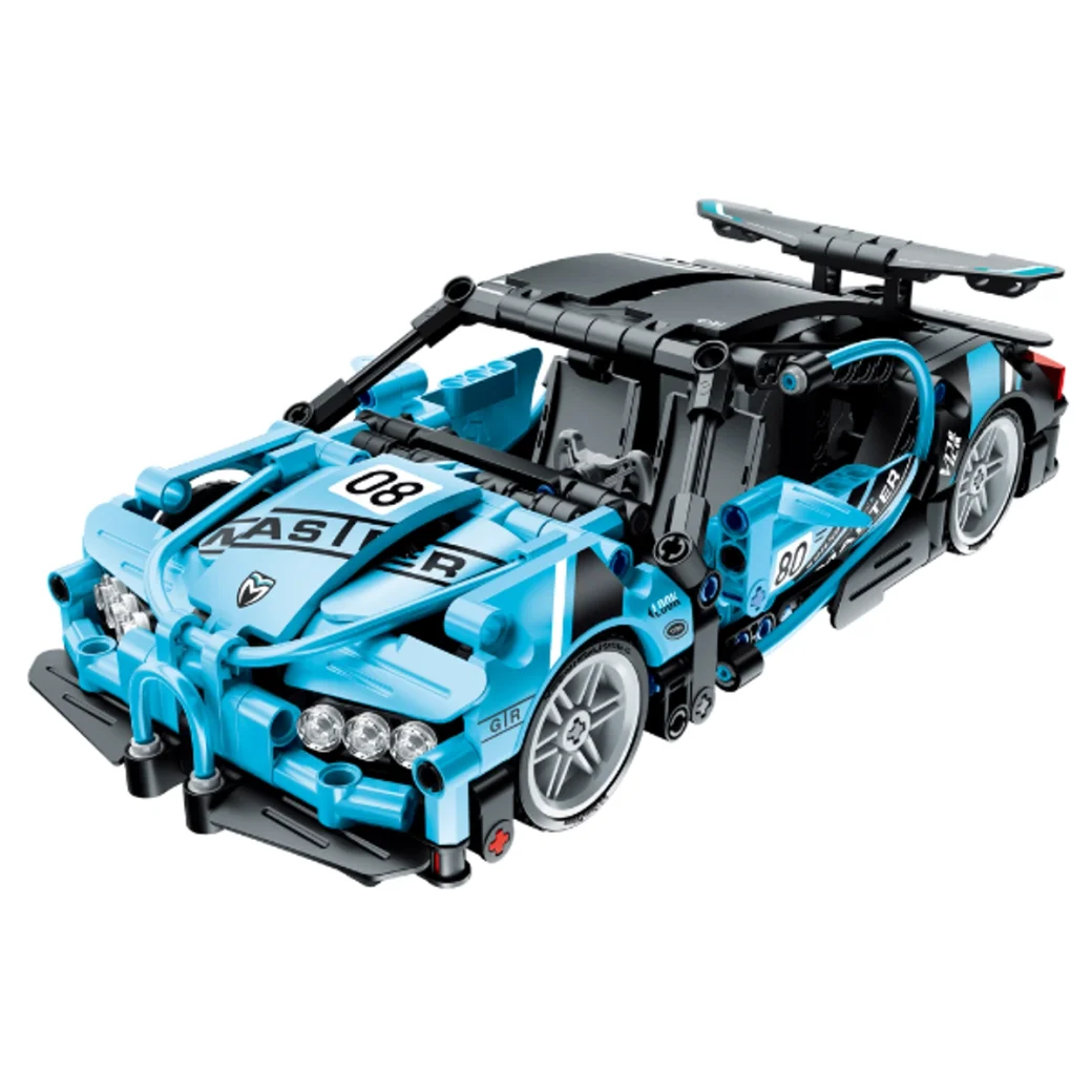 Set de construcție iM Master Mechanical Master „Supercar albastru”, cu inerție, 422 piese