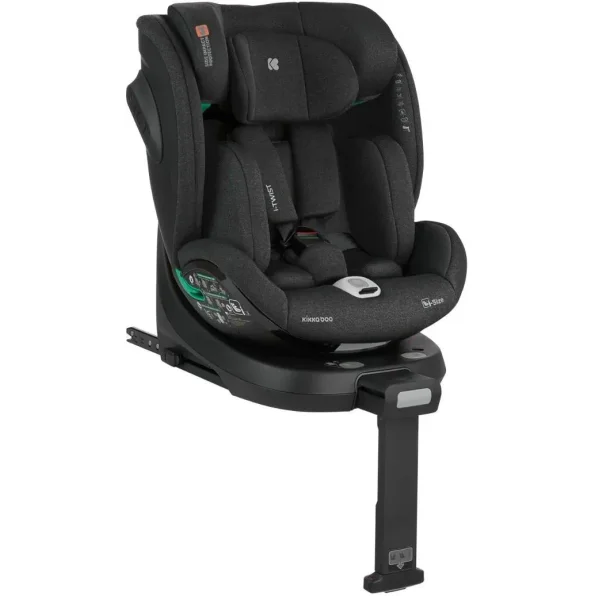 Вращающееся автокресло с изофиксом KikkaBoo i-Twist Black, 40-150 см foto
