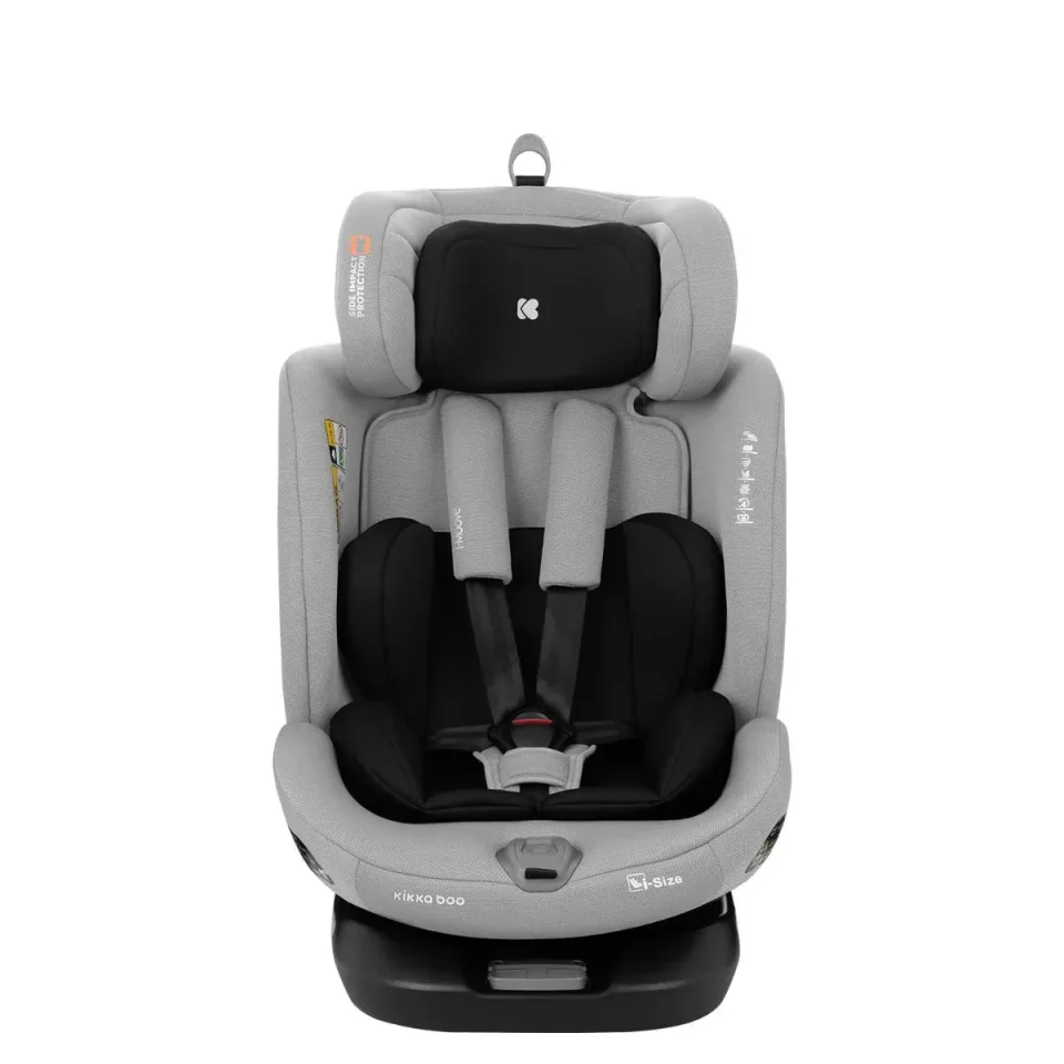 Вращающееся автокресло с изофиксом KikkaBoo i-Moove Light Grey, 40-150 см foto