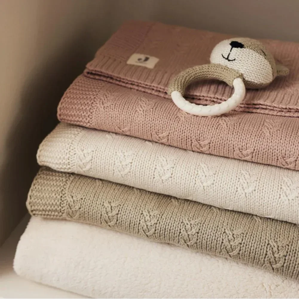 Плед Jollein Grain Knit Oatmeal, 75x100 см foto