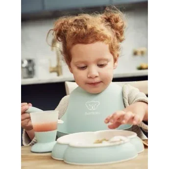 Set pentru alimentatie BabyBjorn Powder Green foto