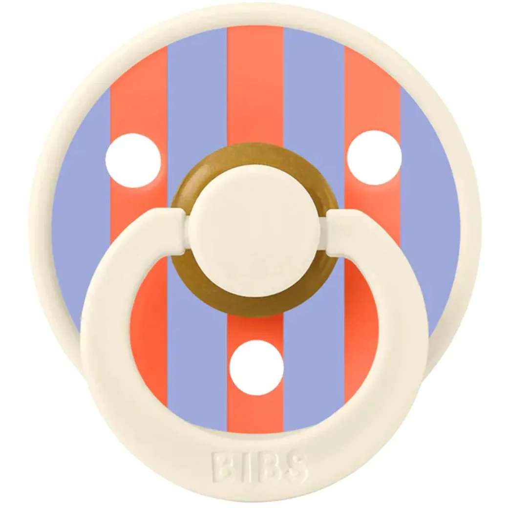 Пустышка круглая латексная BIBS Studio Colour Block - Ivory Hush (6-18 мес.) foto