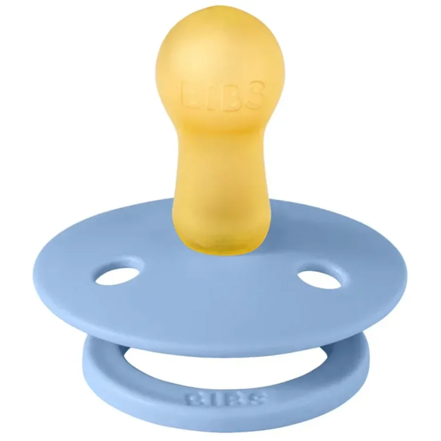 Set 2 suzete rotunde din latex BIBS Colour Sky Blue/Steel Blue (6-18 luni) foto