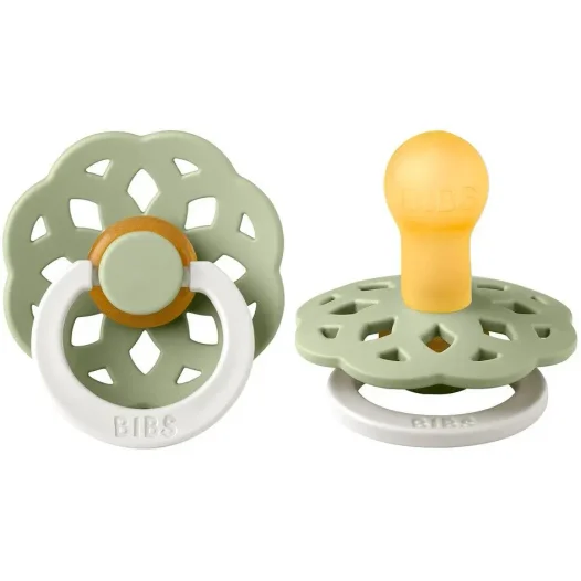 Пустышка круглая латексная BIBS Boheme Sage Glow (0-6 мес.) foto
