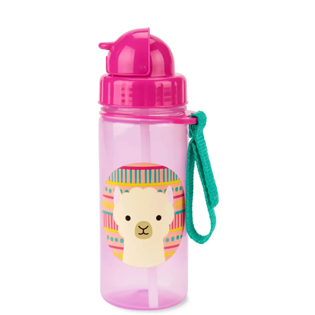 Sticluta cu pai Skip Hop Zoo Lama foto
