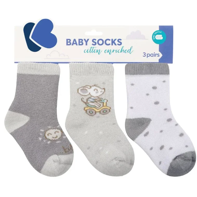 Set 3 perechi sosete termo KikkaBoo Joyful Mice foto