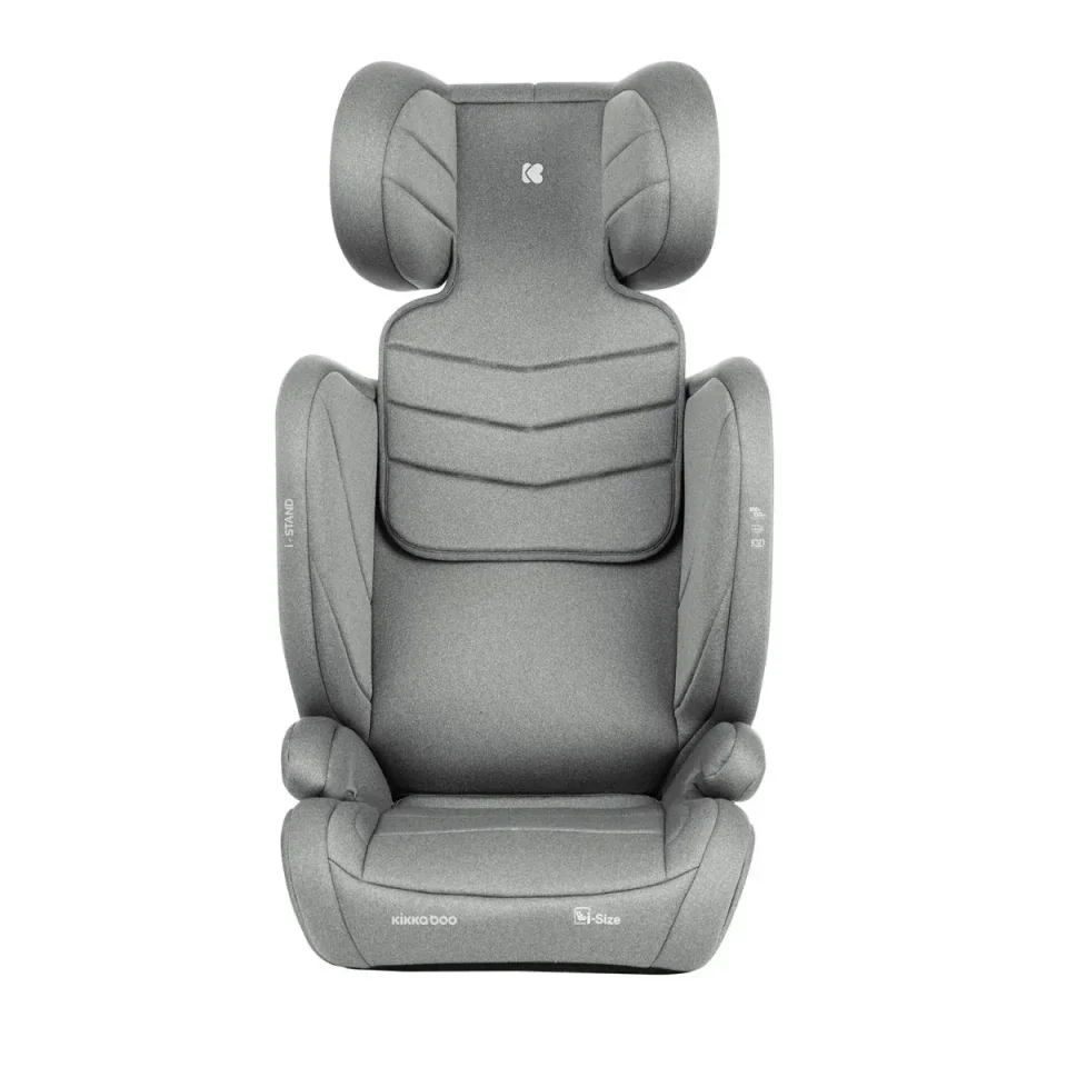 Автокресло с изофиксом i-Size KikkaBoo i-Stand Light Grey, 100-150 см foto
