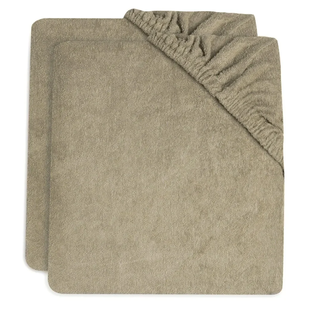 Husa pentru saltea de infasat Jollein Terry Olive Green, 50x70 cm foto