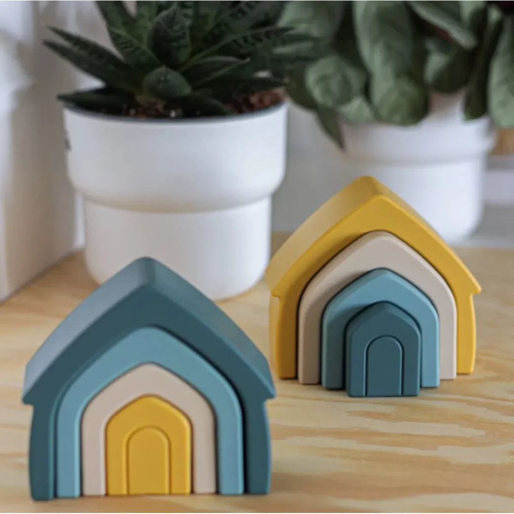 Силиконовая складная игрушка Petite&Mars House Misty Green foto