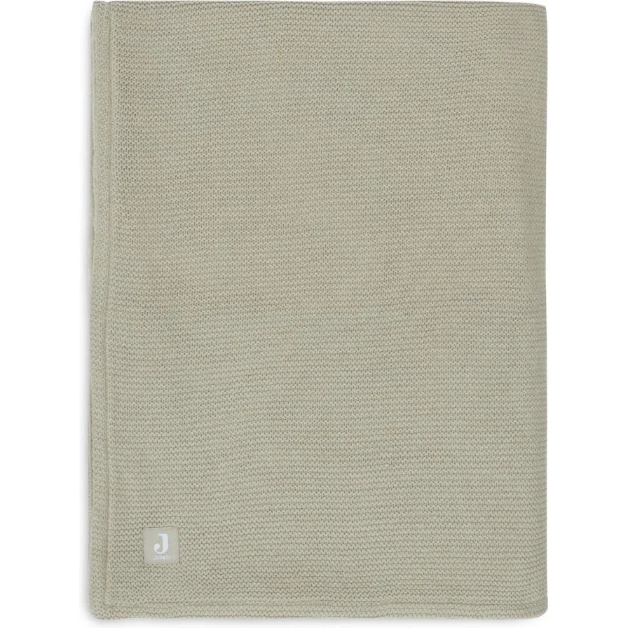 Paturica Jollein Basic Knit Olive Green/Fleece, 100x150 cm foto