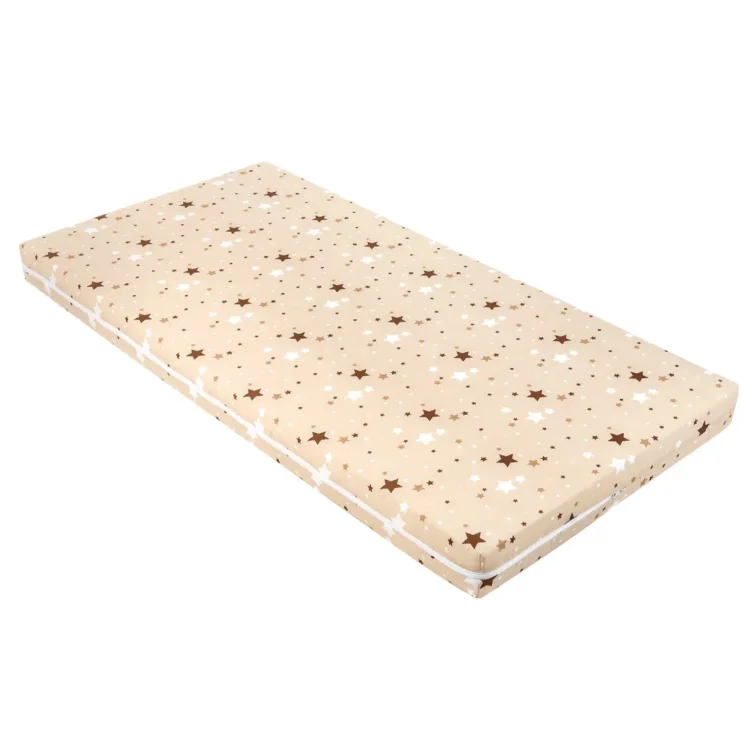 Saltea pentru patut KikkaBoo Fantasia Plus Stars Beige, 120x60x6 cm foto