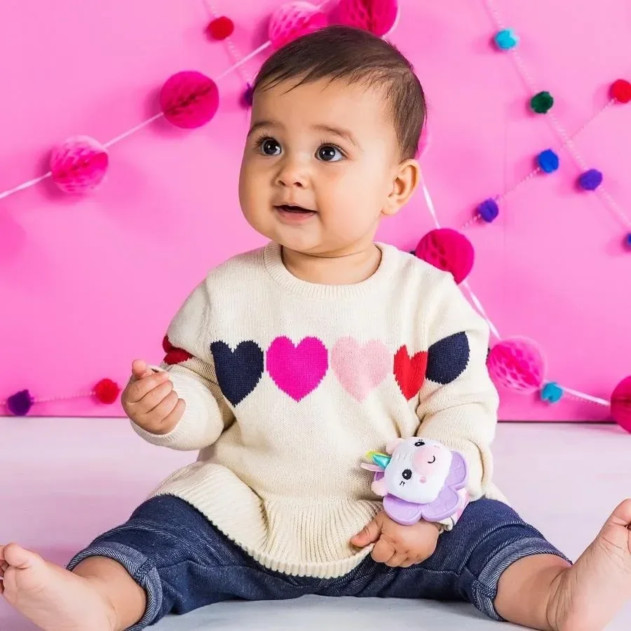 Jucarie de dentitie Bright Starts Lama vesela si Unicornul fericit foto