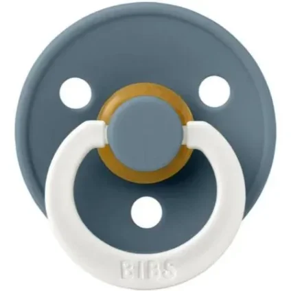 Suzeta rotunda din latex BIBS Glow Petrol (0-6 luni) foto