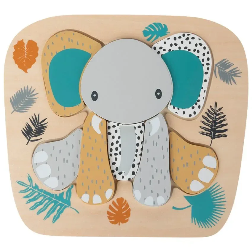 Puzzle din lemn Premaman Elefant, 8 piese foto
