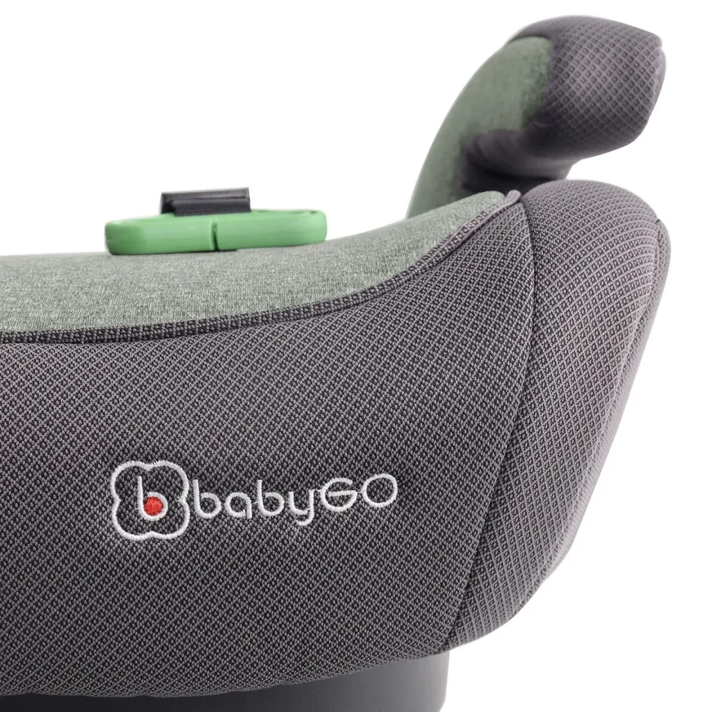 Scaun auto booster i-Size BabyGo Bursa IV Green, 125-150 cm, certificat R129 foto