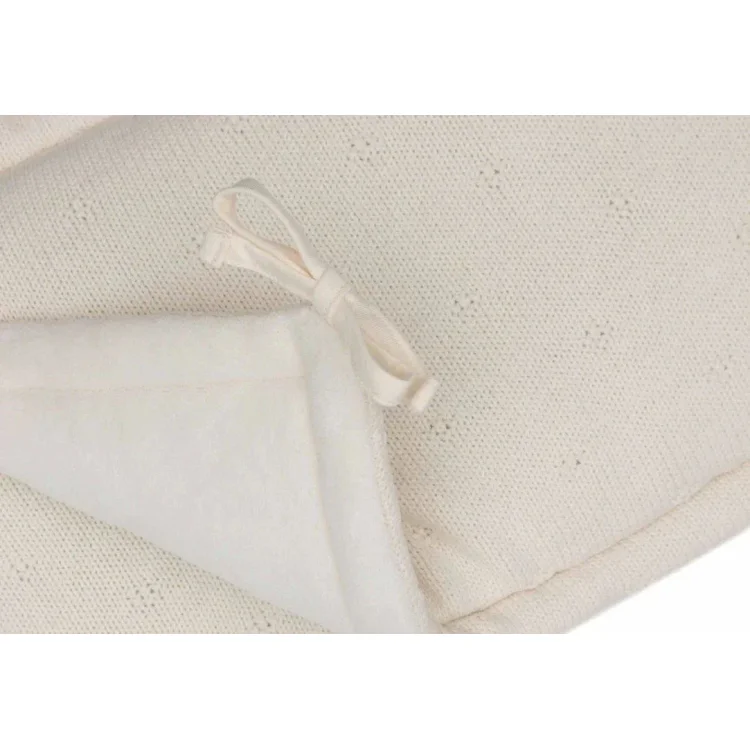 Aparator lateral pentru patut Jollein Cosy Knit Ivory, 180x30 cm foto