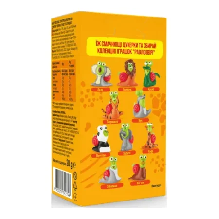 bob snail Натуральные конфеты "Яблоко-Груша" с игрушкой (20 гр.)
