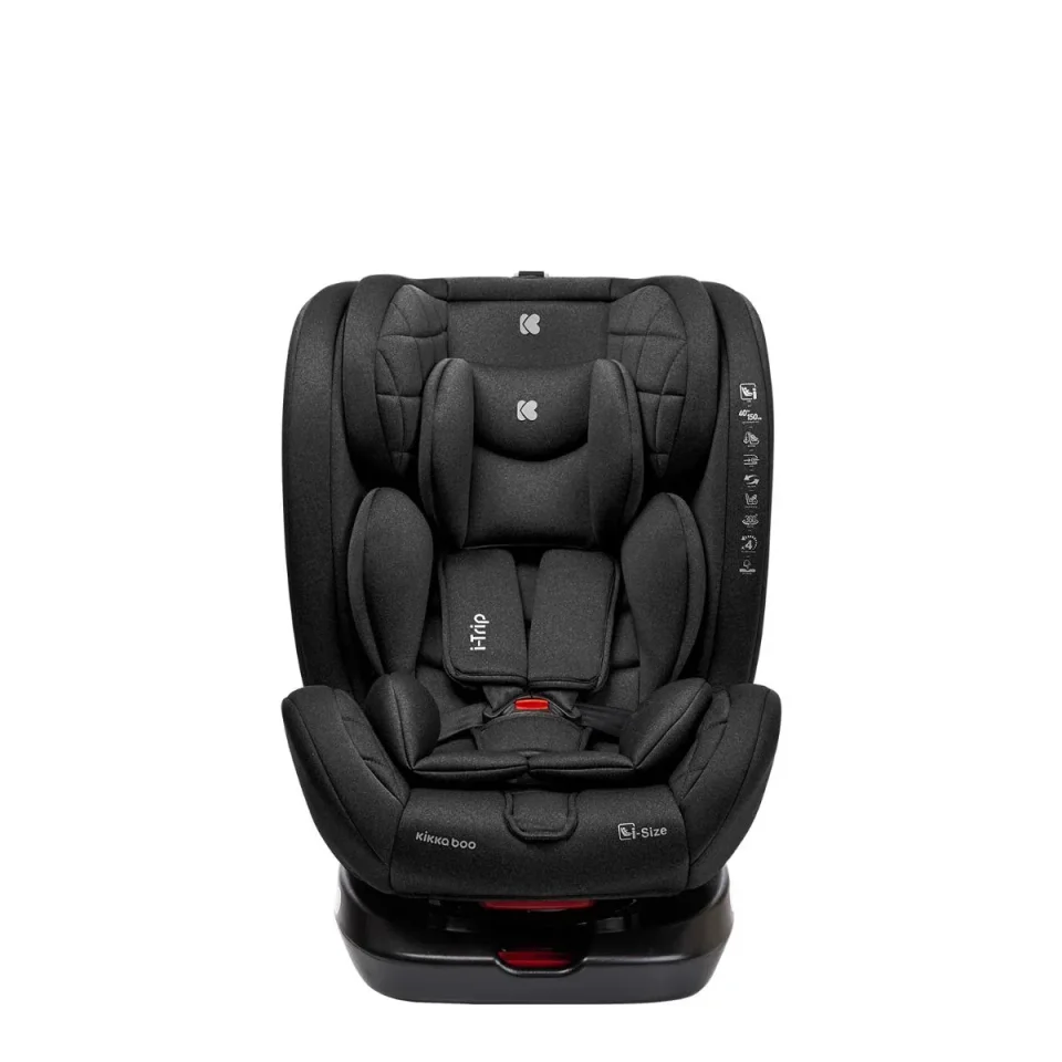 Вращающееся автокресло с изофиксом KikkaBoo i-Trip Black, 40-150 см foto