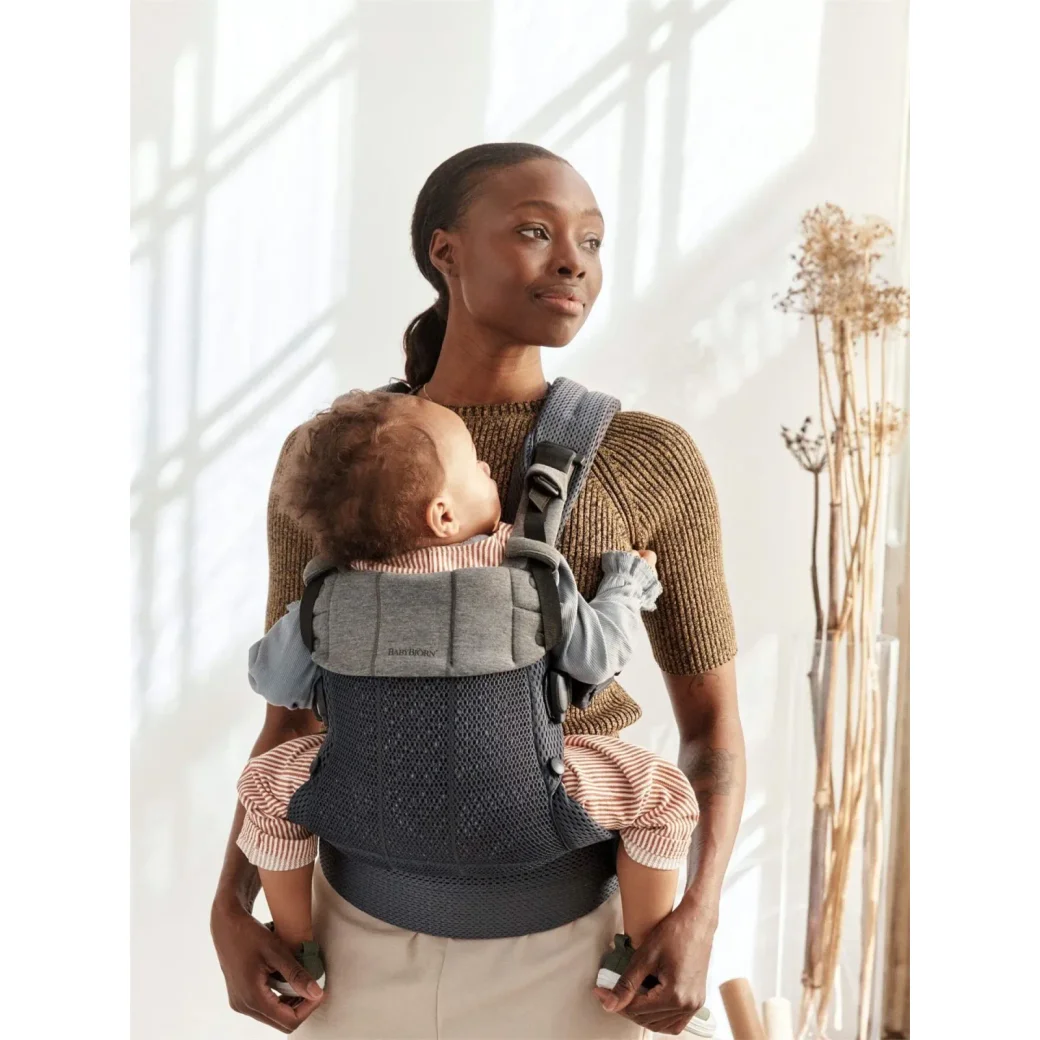 Marsupiu anatomic BabyBjorn Harmony Anthracite, 3D Mesh foto