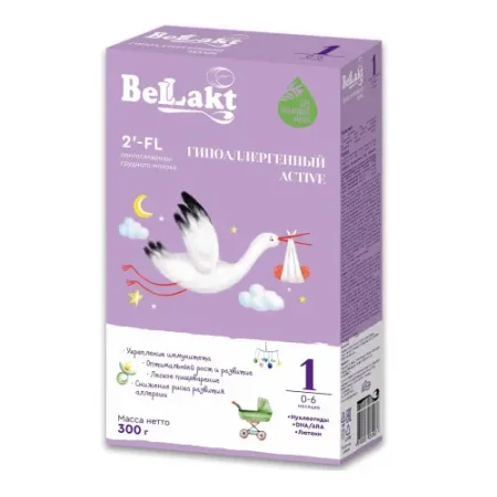 lapte praf Беллакт hypoallergenic active 1 (0-6 luni) 300 gr.
