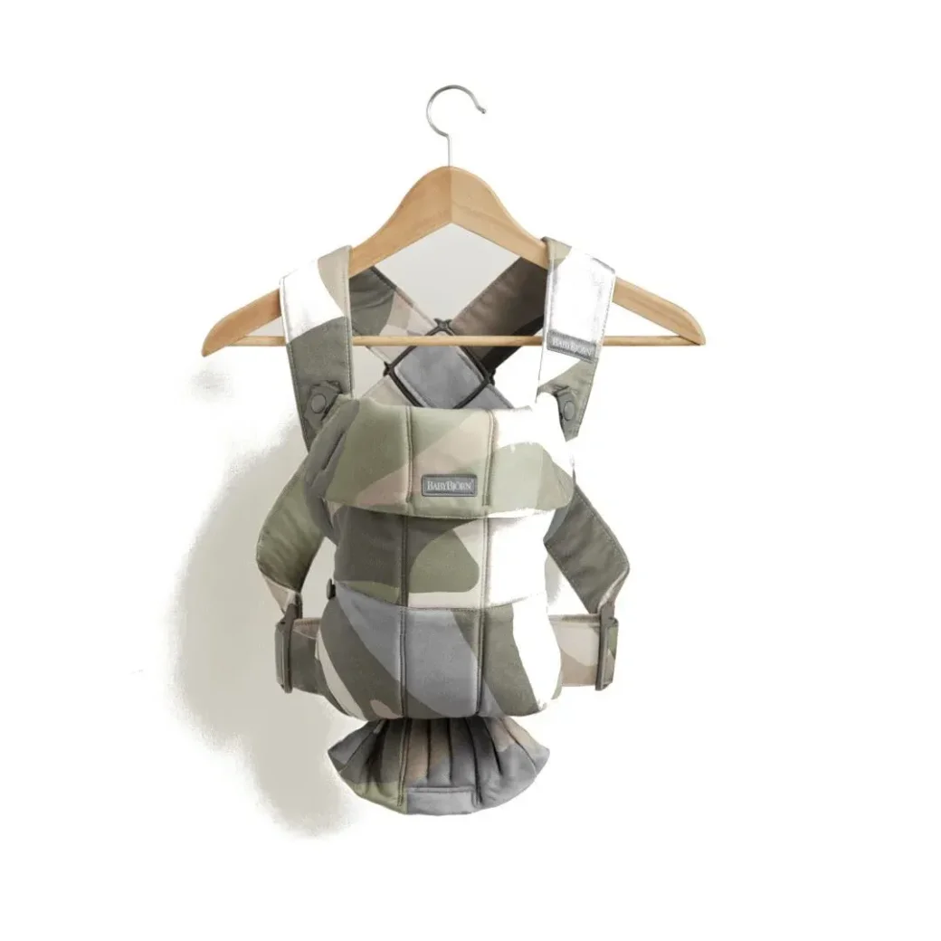 Анатомический мультифункциональный рюкзак-кенгуру BabyBjorn Mini Khaki/Green, хлопок foto