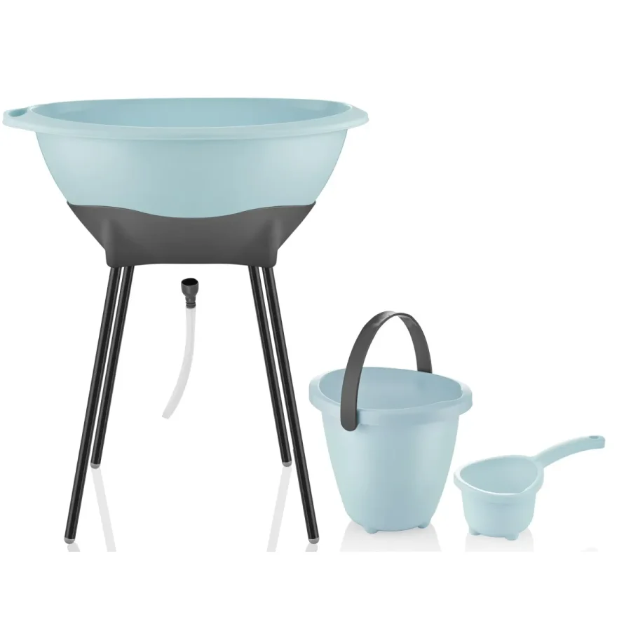 Set Cadita eleganta albastra BabyJem foto