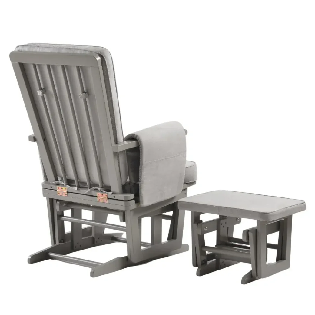 Fotoliu reglabil pentru alaptare ONINO CALM.me Classic Pearl Gray cu suport de picioare inclus foto
