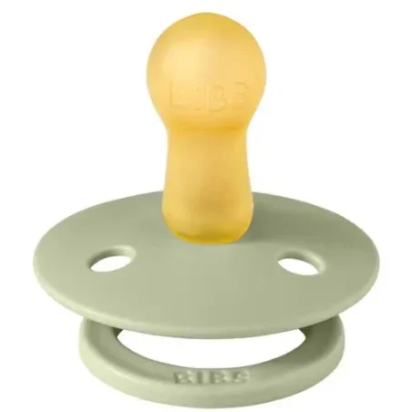Suzeta rotunda din latex BIBS Studio Colour Block - Sage (6-18 luni) foto