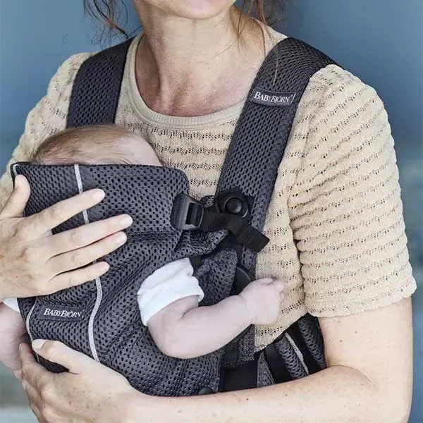 Анатомический мультифункциональный рюкзак-кенгуру BabyBjorn Mini Anthracite, 3D Mesh foto