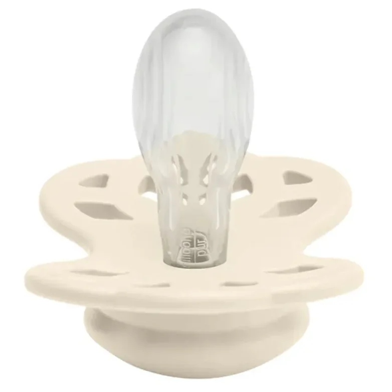 Suzeta simetrica din silicon BIBS Infinity Ivory (0-6 luni) foto