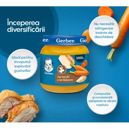 gerber Овощное пюре с кроликом (5 м+) 125 гр.