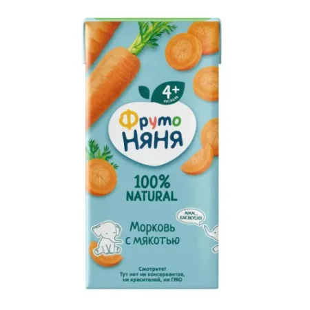 ФрутоНяня nectar morcov cu pulpă 200 ml. (4 m+)