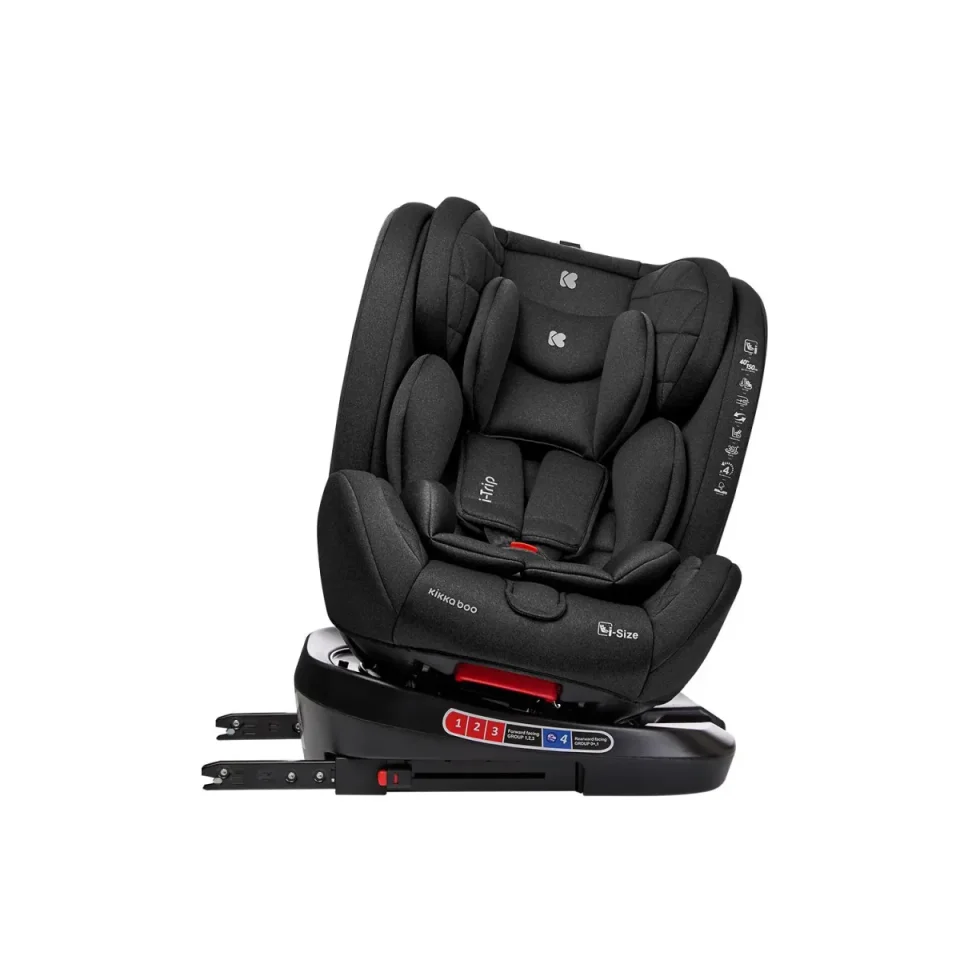 Вращающееся автокресло с изофиксом KikkaBoo i-Trip Black, 40-150 см foto