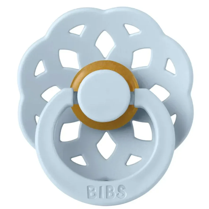 Suzeta rotunda din latex BIBS Boheme Baby Blue (0-6 luni) foto