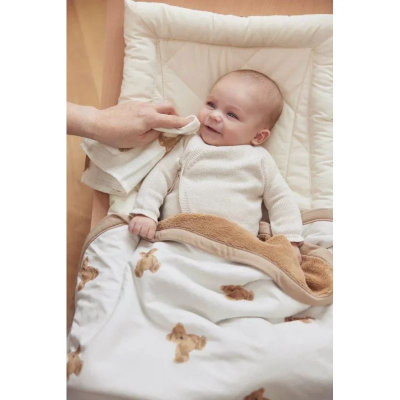Paturica Jollein Jersey Teddy Bear, 100x150 cm foto